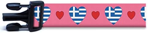 אני אוהב צווארון כלבים של יוון | נהדר לחגים יוונים, אירועים מיוחדים, פסטיבלים, מצעדים וכל יום חזק | ארהב תוצרת | Xsmall קטן בינוני גדול xlarge